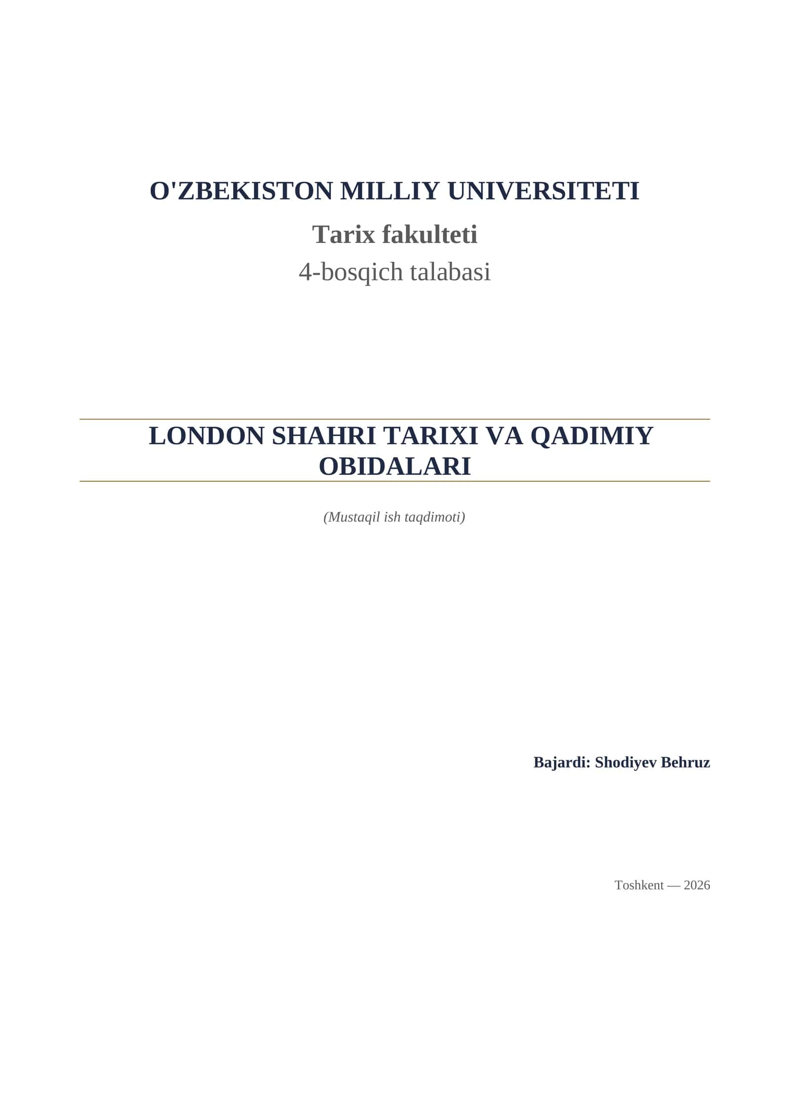 London shahri tarixi 1