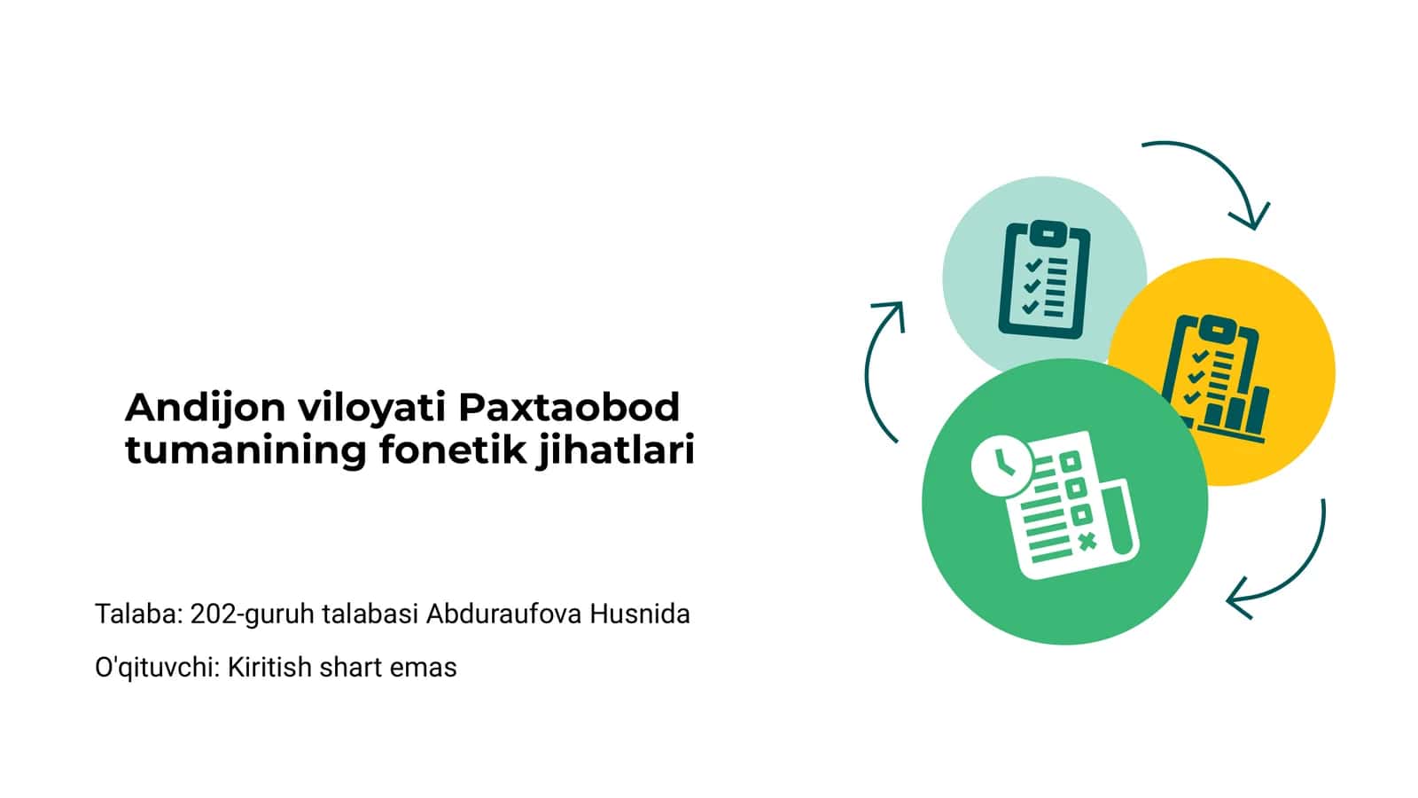Andijon viloyati Paxtaobod tumanining fonetik jihatlari 1