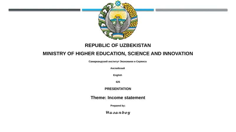 Income Statement Fundamentals 1