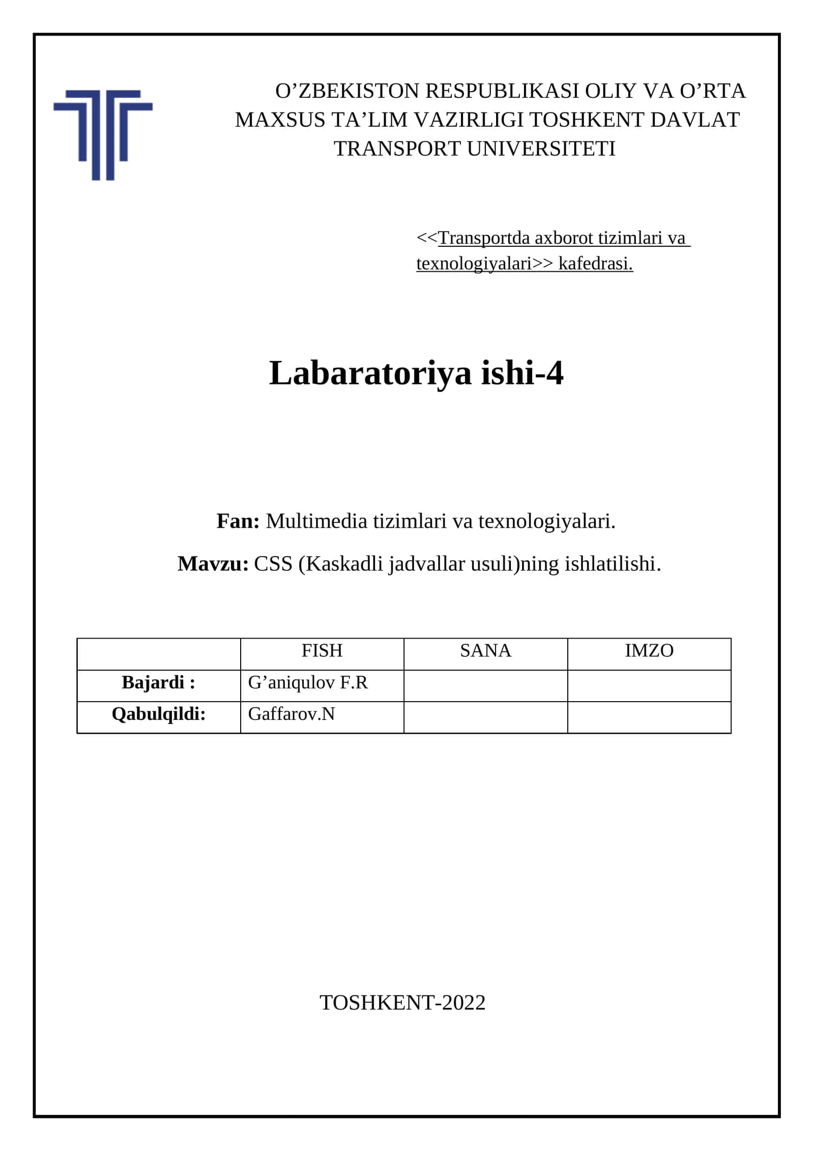 CSS (Kaskadli jadvallar usuli)ning ishlatilishi 1