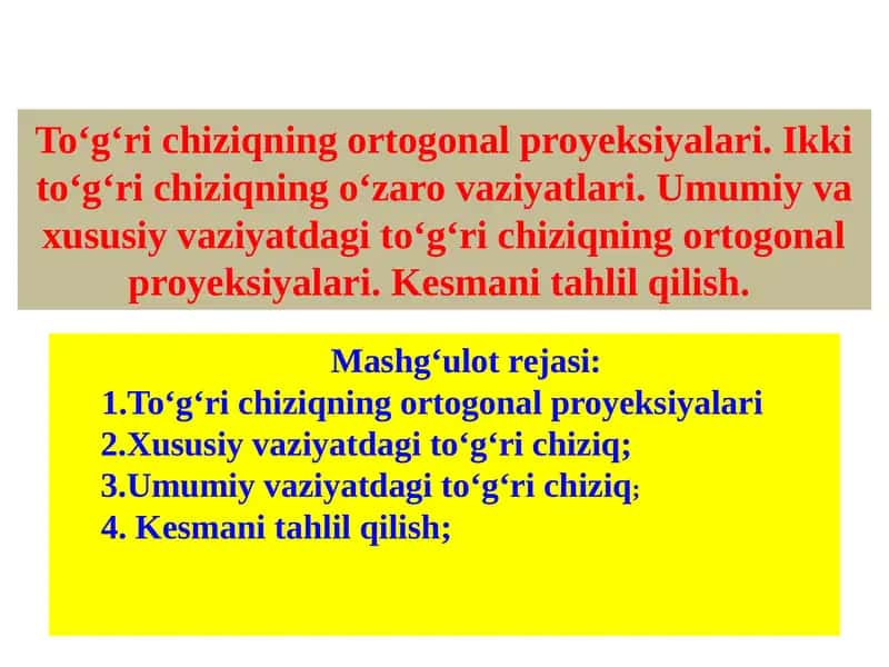 To‘g‘ri chiziqlar 1