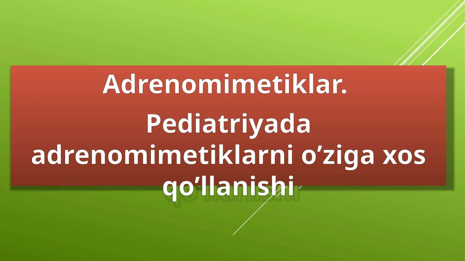 Adrenomimetiklar 1