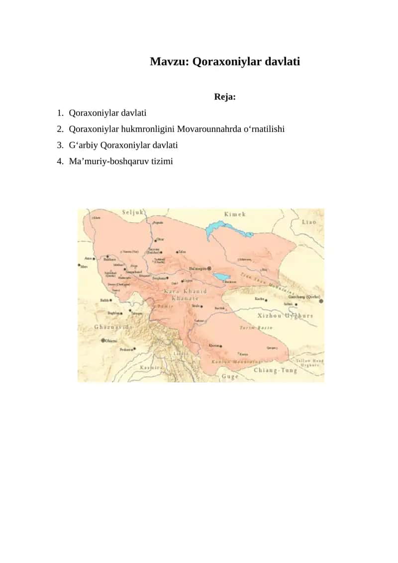 Qoraxoniylar davlati 1