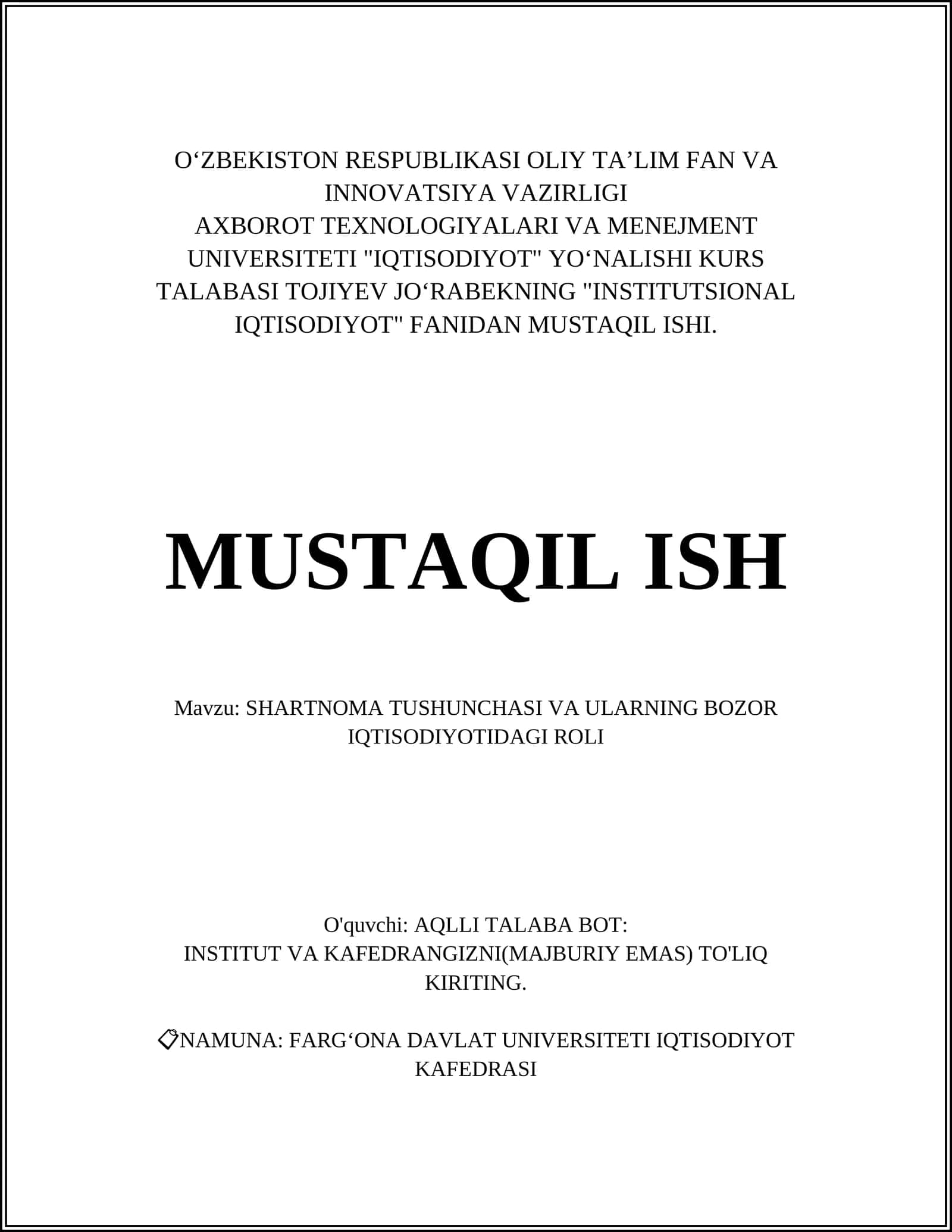 INSTITUTSIONAL IQTISODIYOT 1