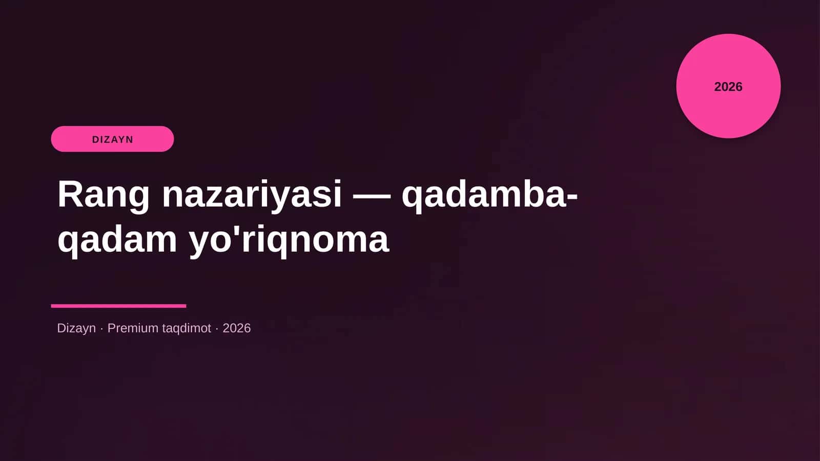 Rang nazariyasi — qadamba-qadam yo'riqnoma 1