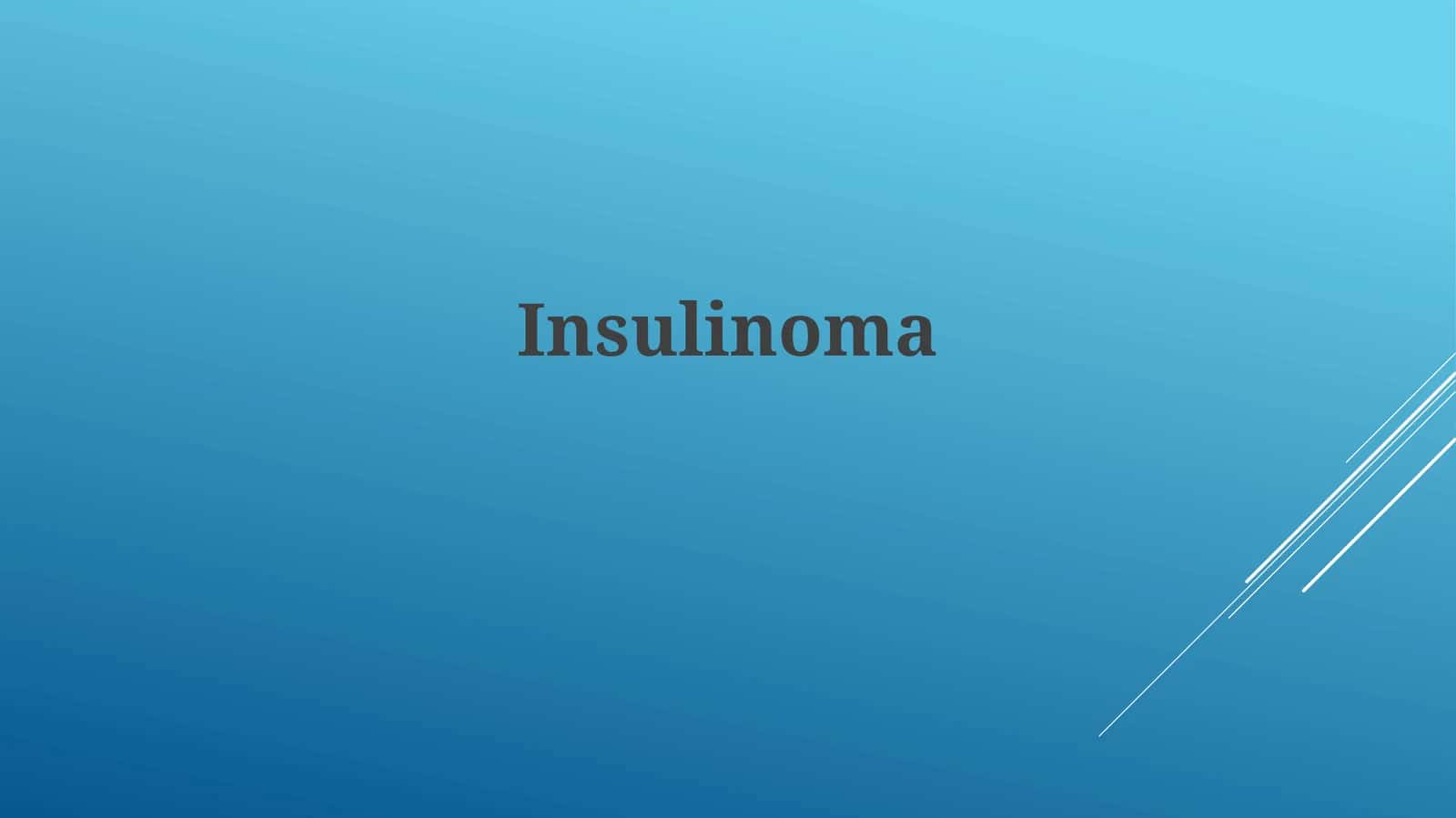 Insulinoma 1