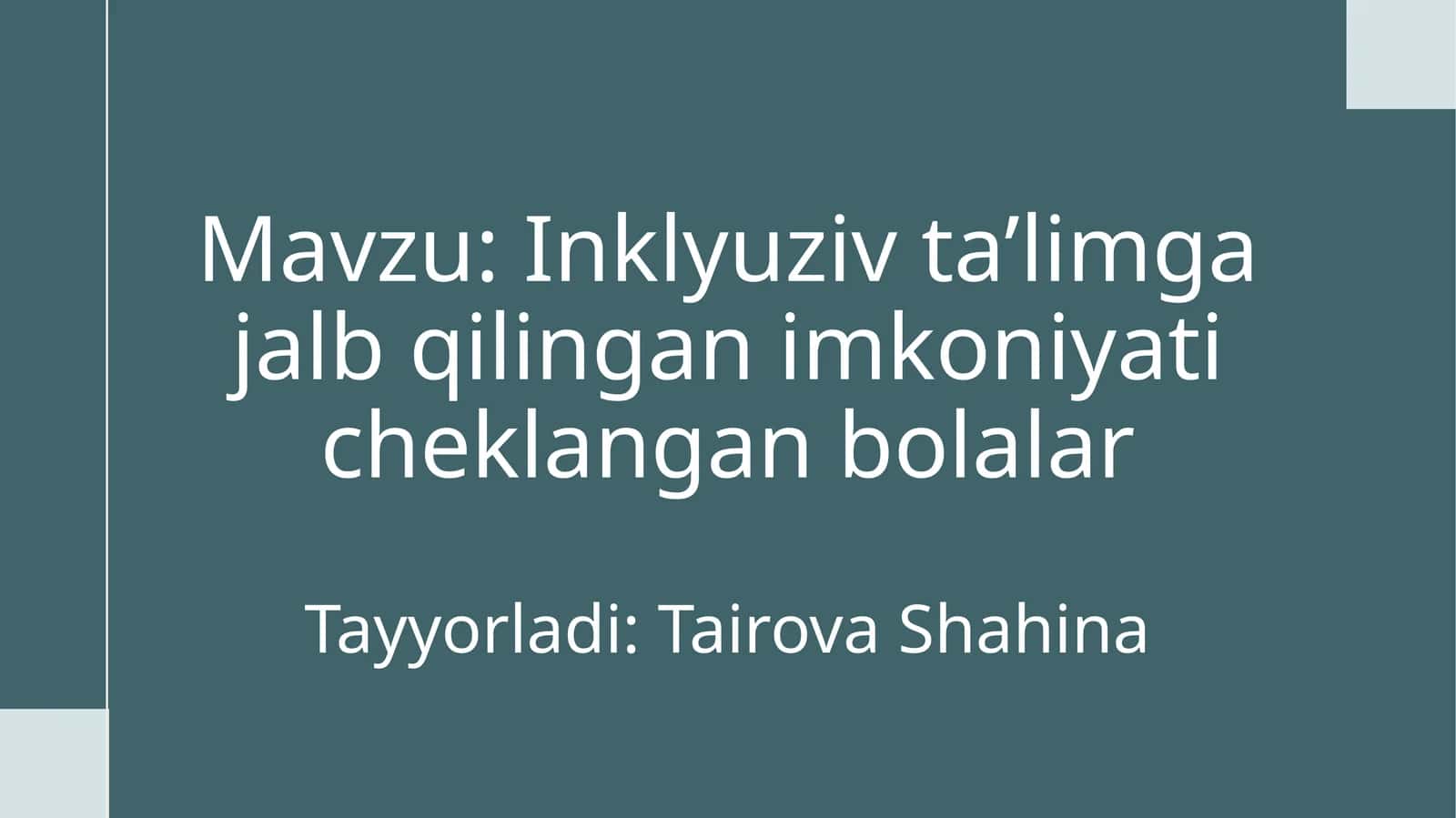 Inklyuziv ta'lim 1