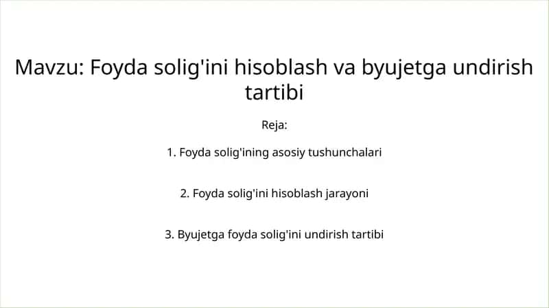 Foyda solig'i 1