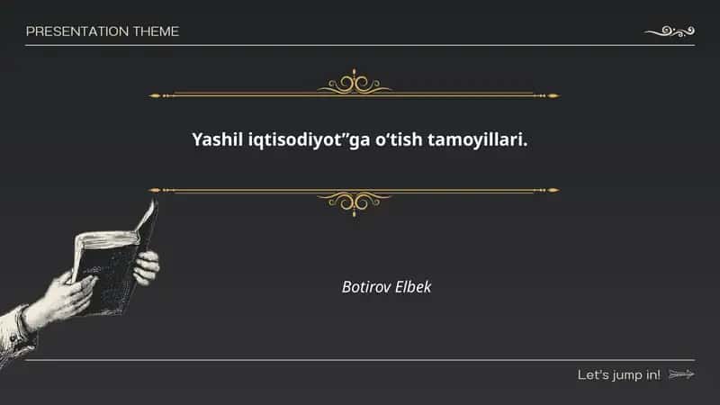 Yashil iqtisodiyotga o‘tish tamoyillari 1