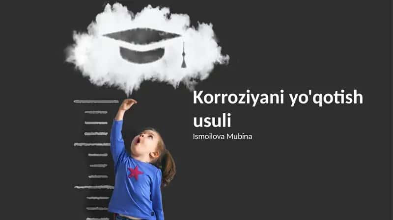 Korroziyani yo'qotish usuli 1