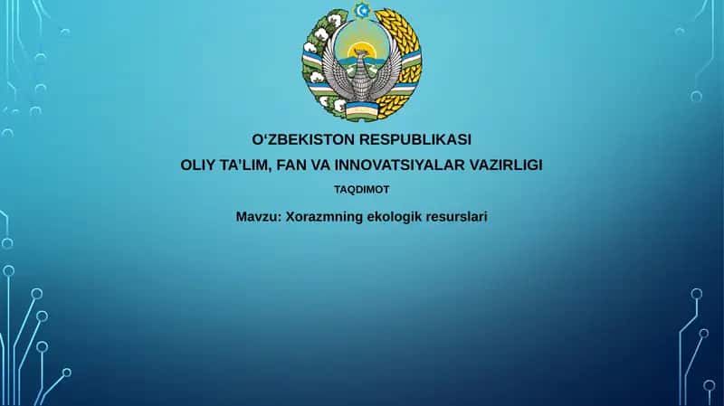Xorazmning ekologik resurslari 1