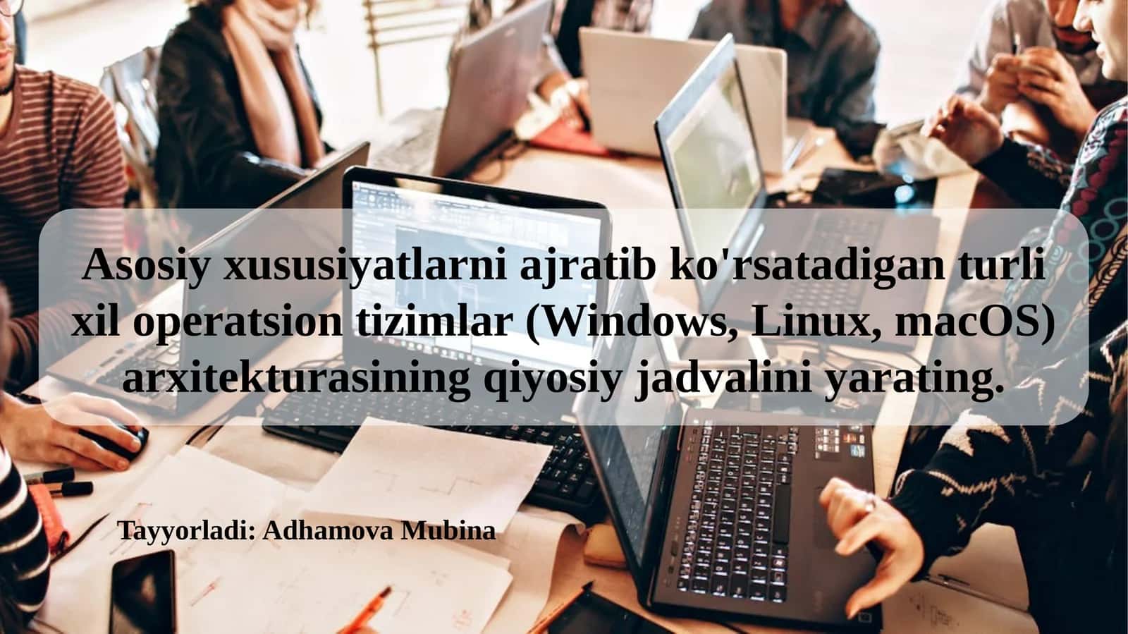 Foydalanuvchilarni tahlil qilish usullari 1