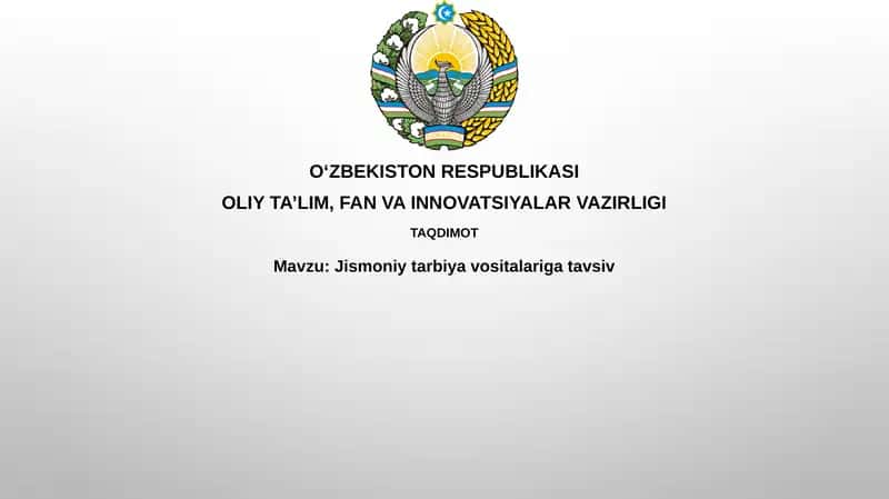 Jismoniy tarbiya vositalari va ularning tasnifi 1