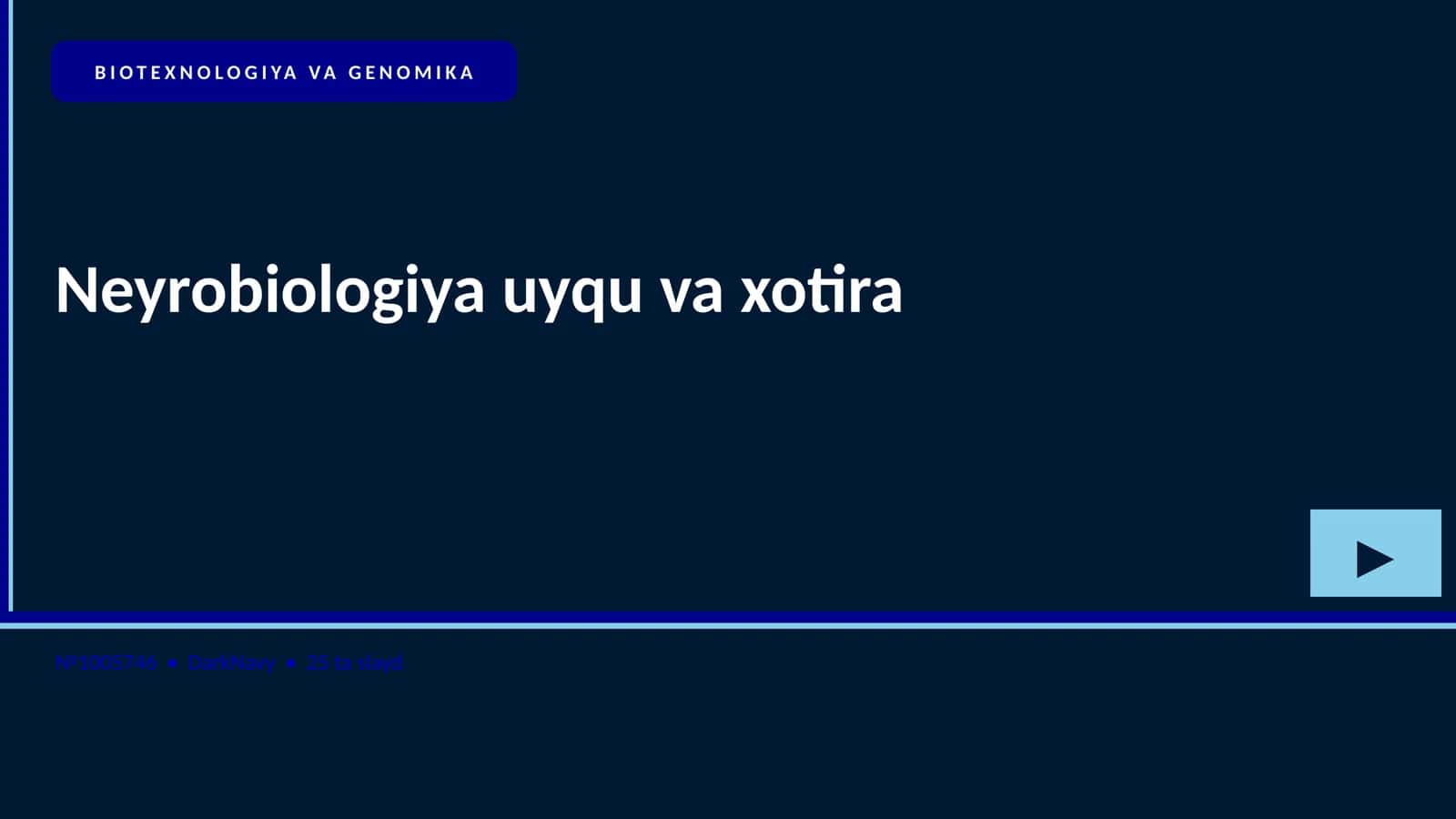 Neyrobiologiya uyqu va xotira 1