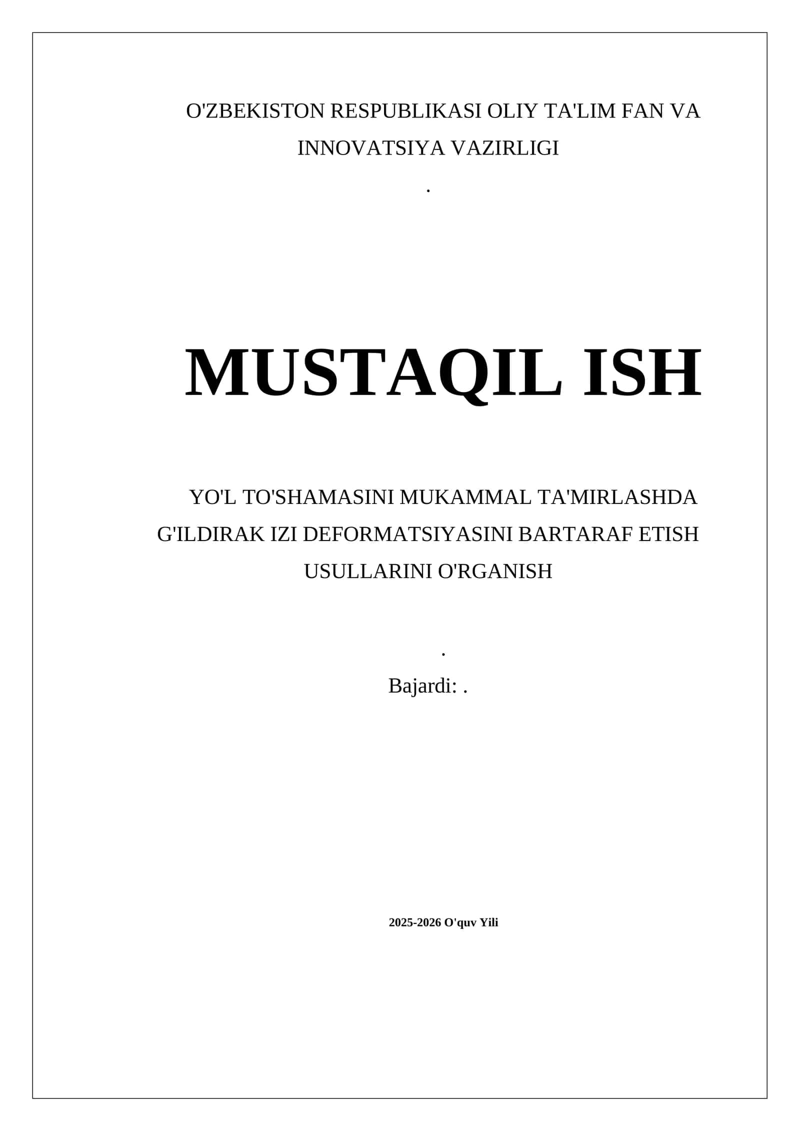 G'ildirak Izi Deformatsiyasini Bartaraf Etish Usullari 1