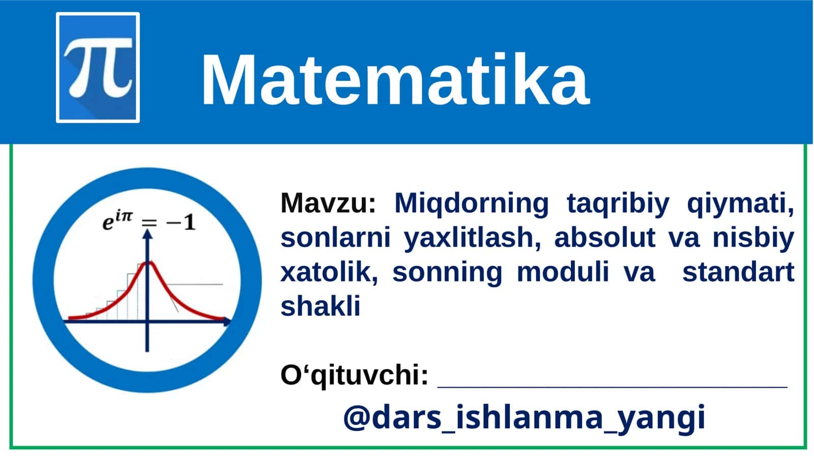 Matematika 1