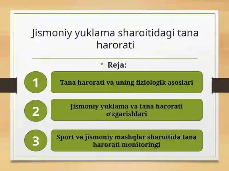 Jismoniy yuklama sharoitidagi tana harorati