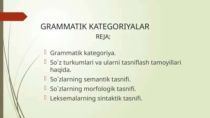 GRAMMATIK KATEGORIYALAR 1