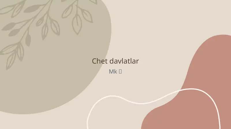 Chet davlatlar 1