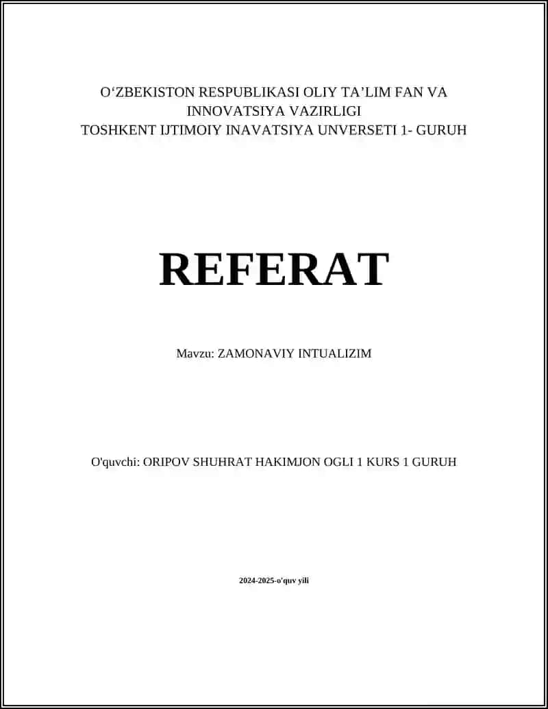 Zamonaviy intellektualizmni rivojlantirish jarayonlari 1