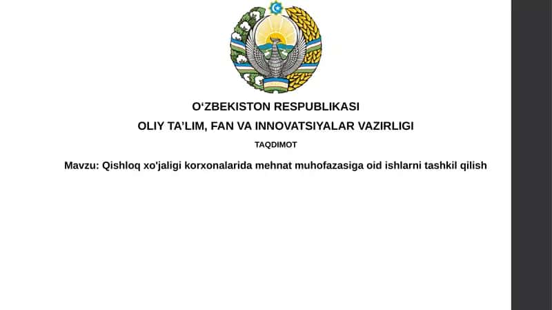 Mehnat muhofazasi 1