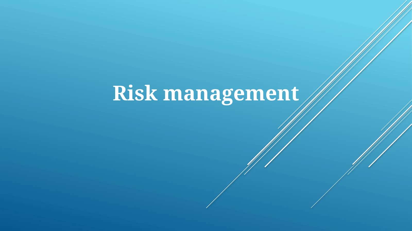 Risk Management 1