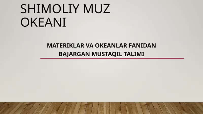 Shimoliy Muz okeani 1