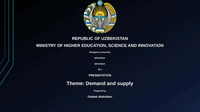 Demand and supply 1