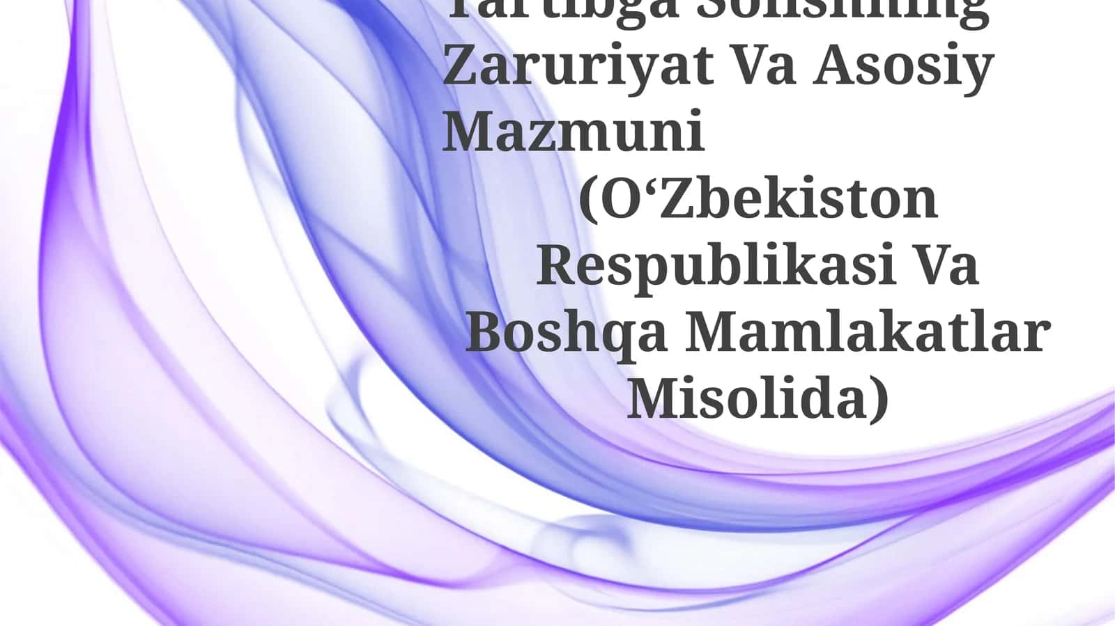 Bozor Iqtisodiyotini Davlat Tomonidan Tartibga Solishning Zaruriyat Va Asosiy Mazmuni 1