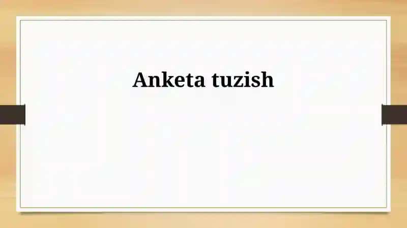 So'rovnoma Tuzish Asoslari 1