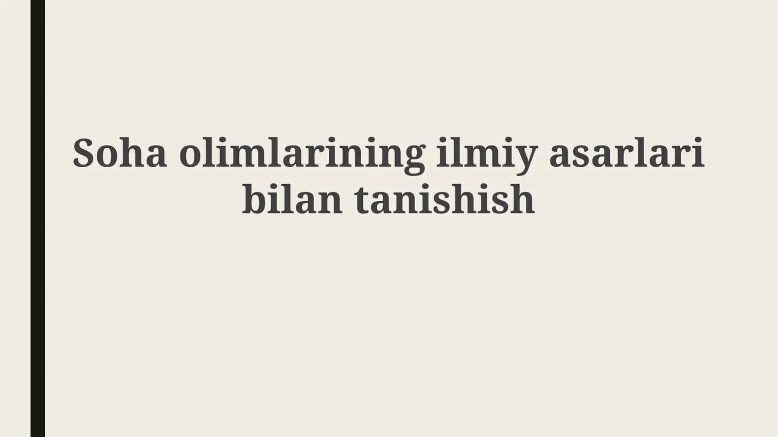 Tuproqshunoslik fanining turlari va ulargabaholash 1
