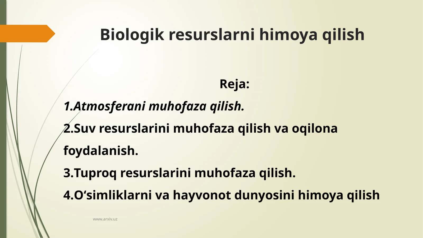 Biologik resurslarni himoya qilish 1