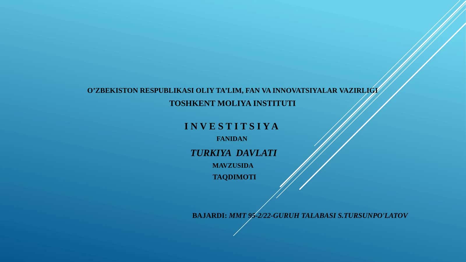 O’ZBEKISTON RESPUBLIKASI OLIY TA’LIM, FAN VA INNOVATSIYALAR VAZIRLIGI 1