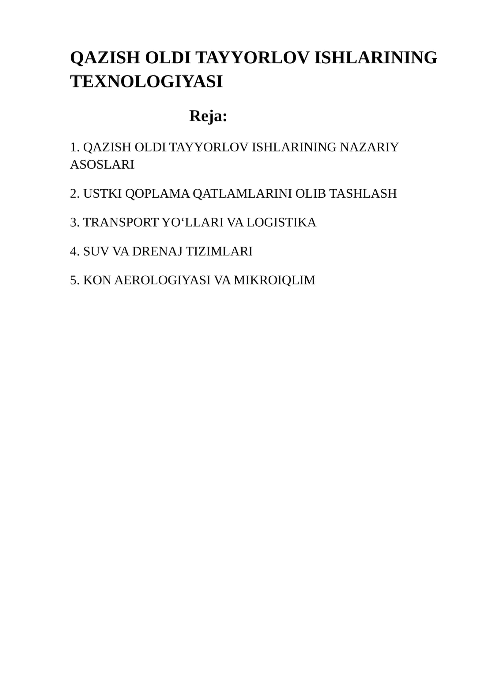 QAZISH OLDI TAYYORLOV ISHLARINING NAZARIY ASOSLARI 1