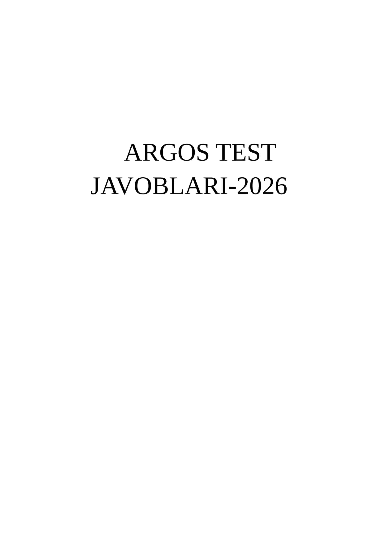 ARGOS TEST 2026 1