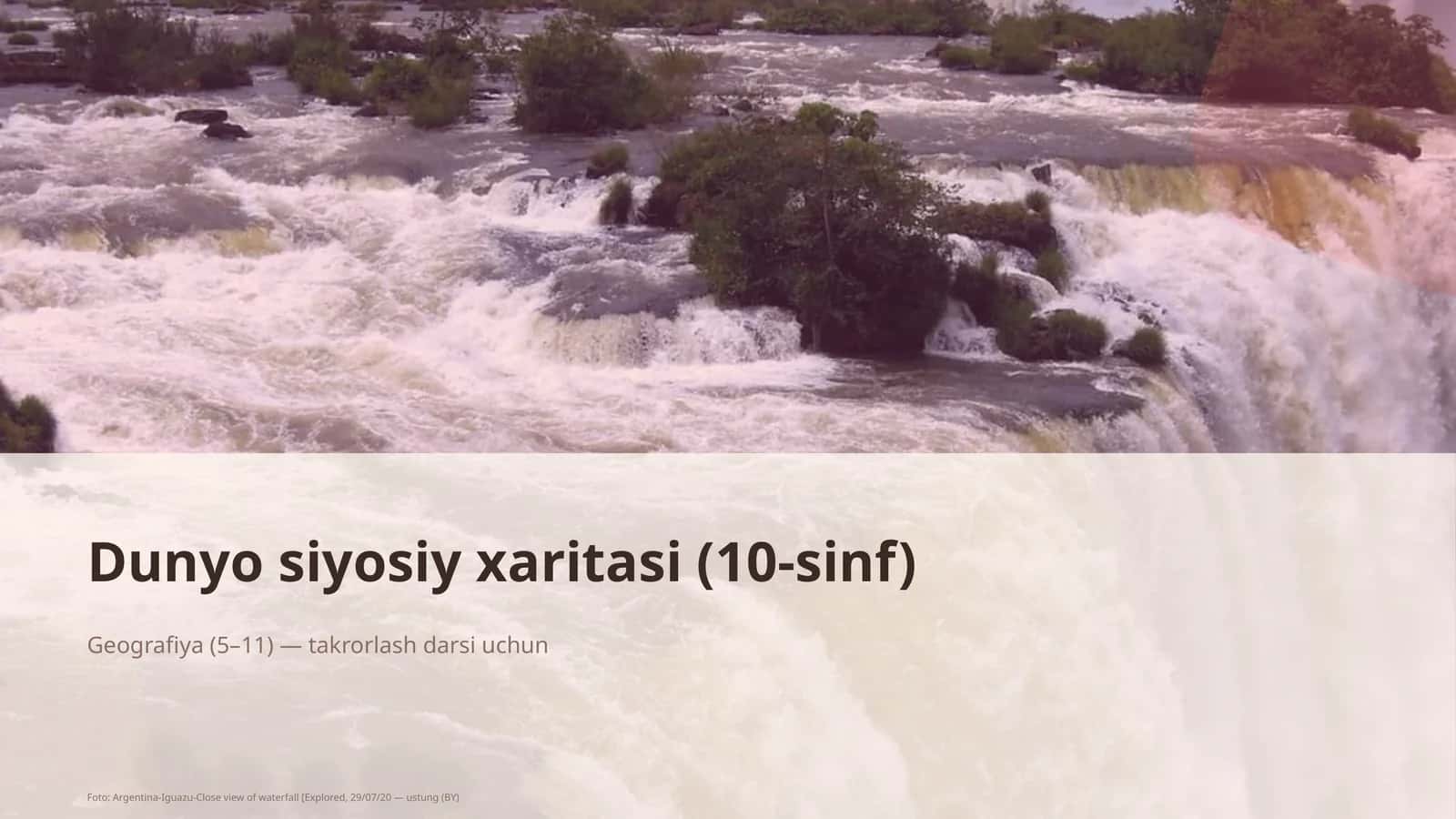 Dunyo siyosiy xaritasi (10-sinf) 1