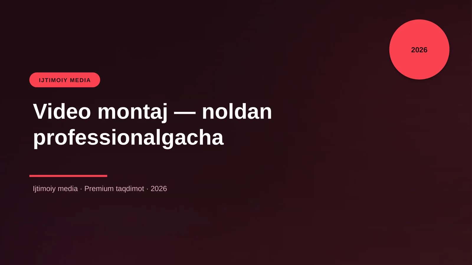Video montaj — noldan professionalgacha 1