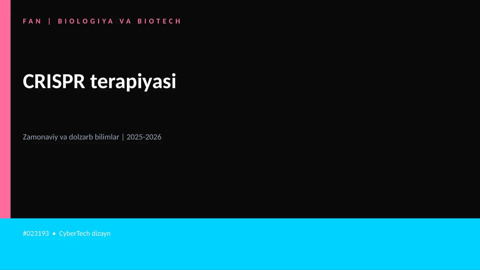 CRISPR terapiyasi 1