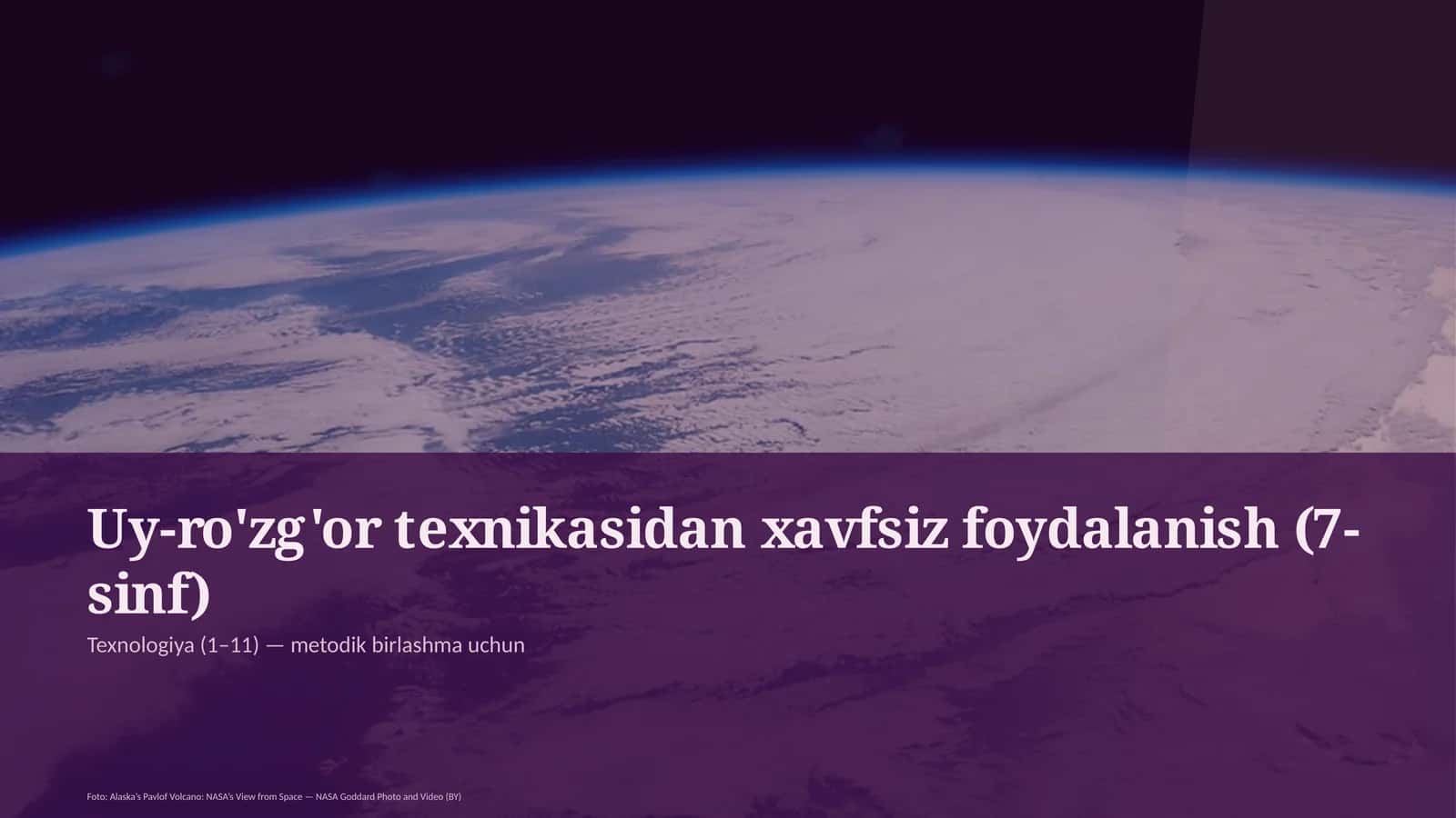 Uy-ro'zg'or texnikasidan xavfsiz foydalanish (7-sinf) 1