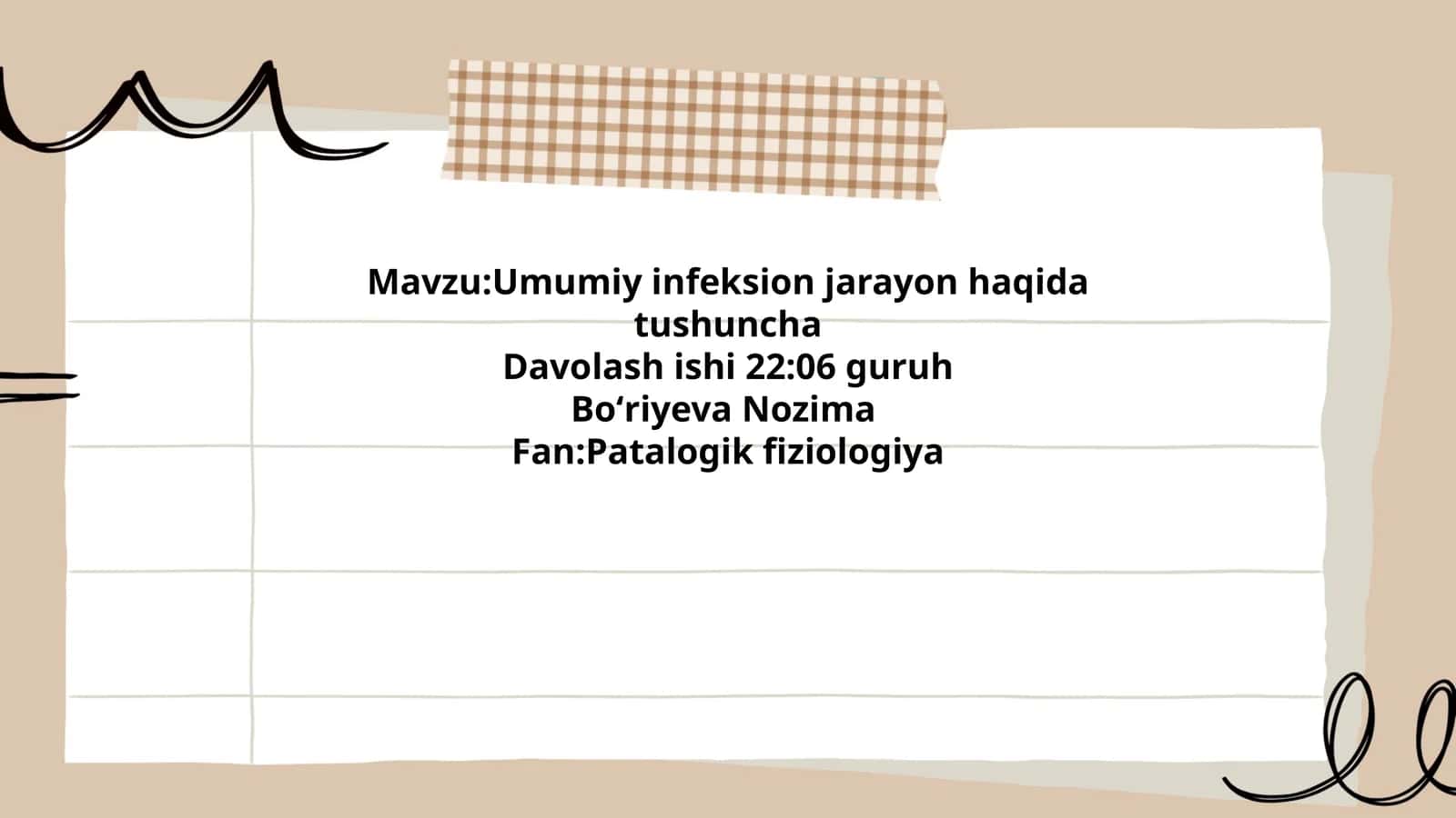 Umumiy infeksion jarayon haqida tushuncha 1