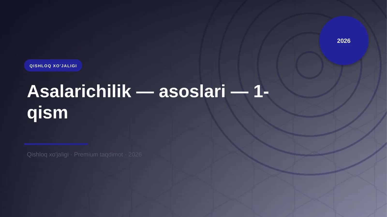 Asalarichilik — asoslari — 1-qism 1