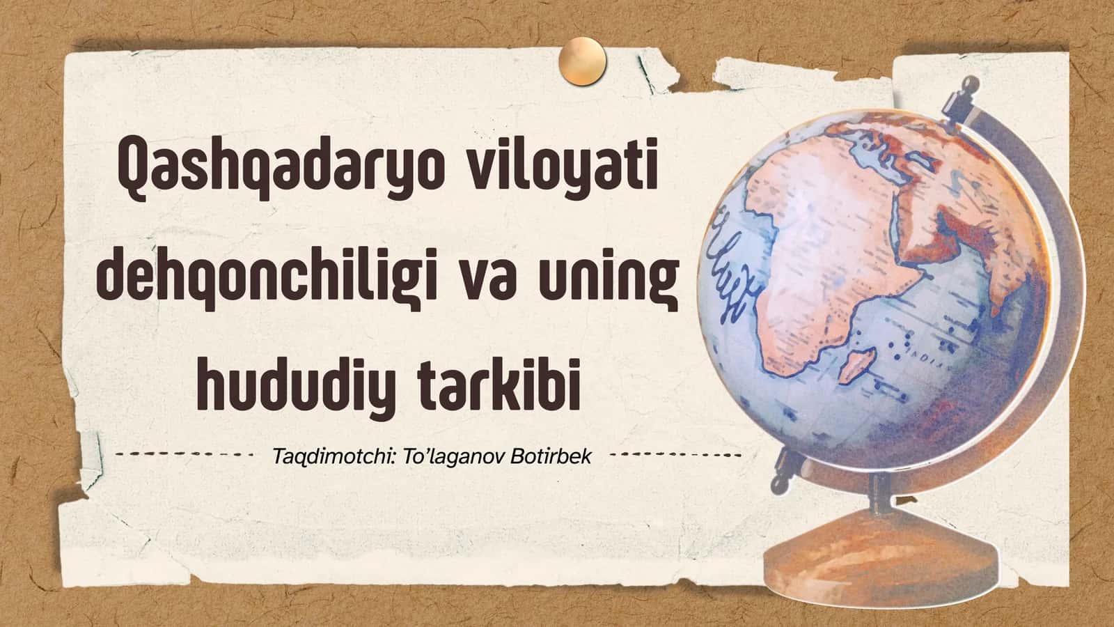 Qashqadaryo viloyati dehqonchiligi va uning hududiy tarkibi 1