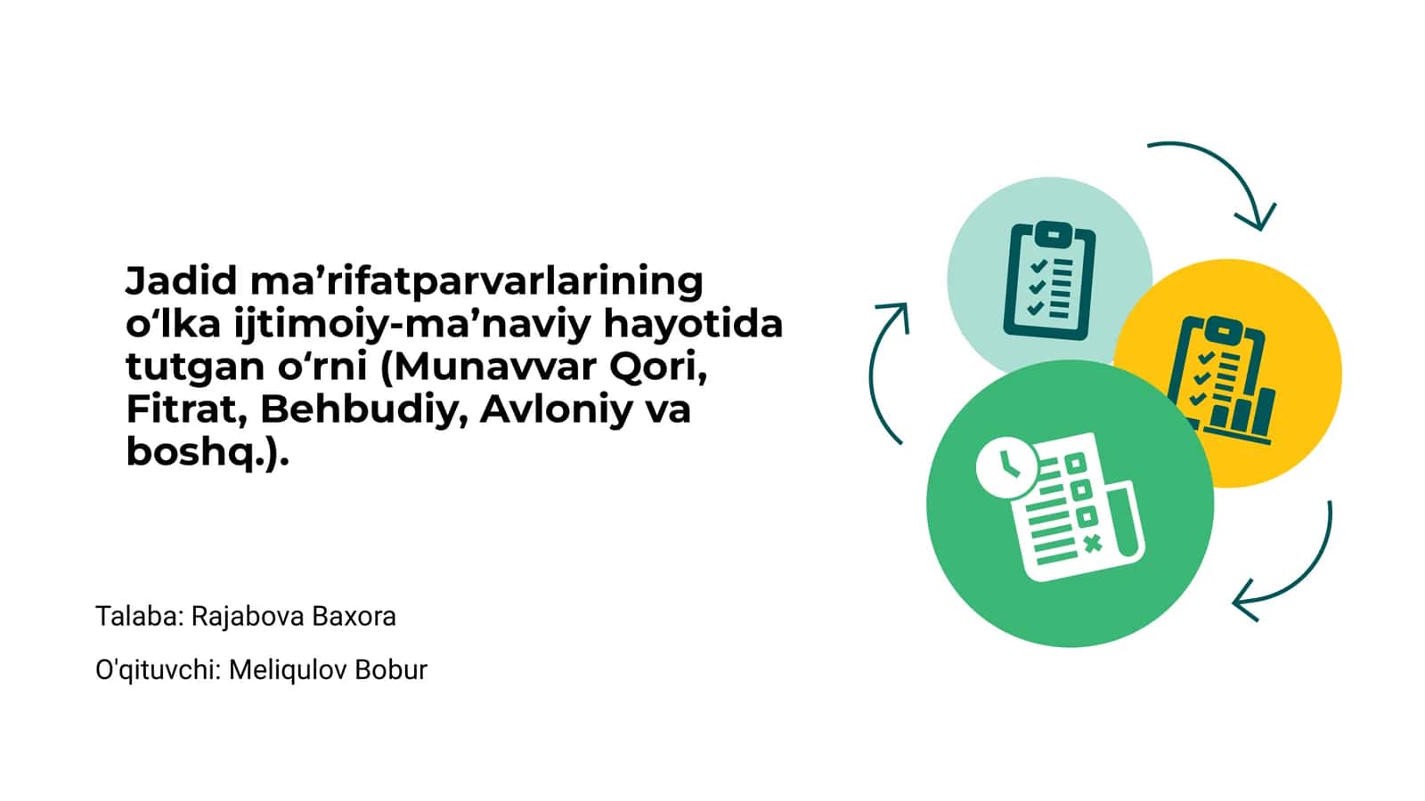 Jadid ma’rifatparvarlarining o‘lka ijtimoiy-ma’naviy hayotida tutgan o‘rni 1