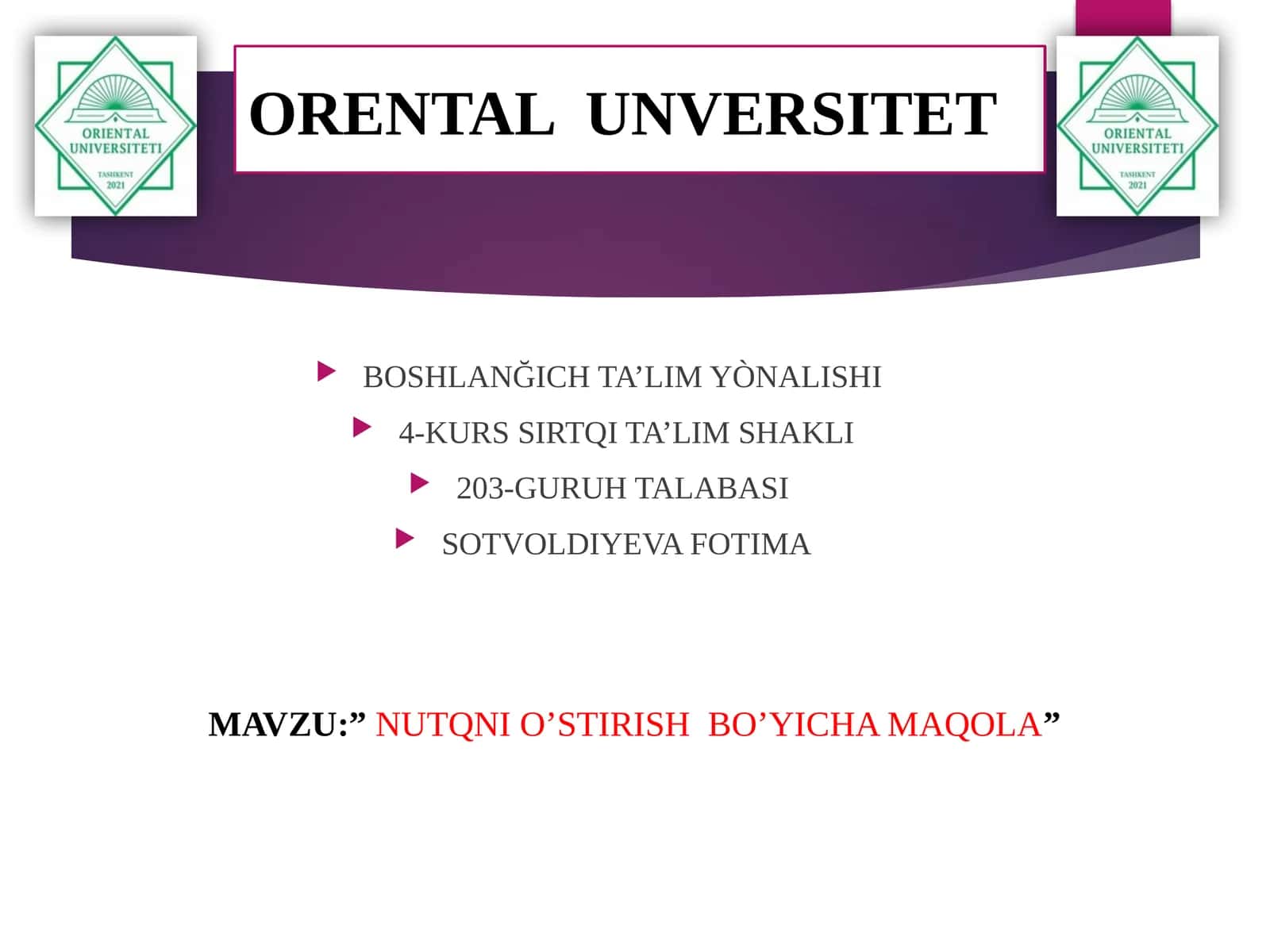 NUTQ MADANIYATINING AHAMIYATI VA UNI RIVOJLANTIRISH YO‘LLARI 1