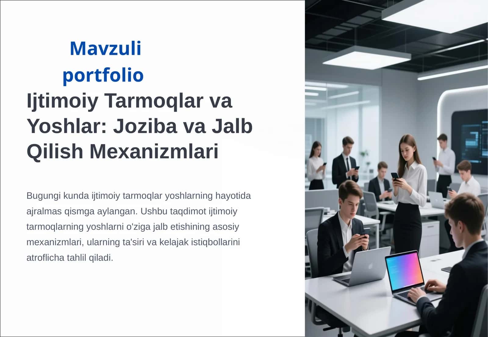 Ijtimoiy Tarmoqlar va Yoshlar: Joziba va Jalb Qilish Mexanizmlari 1