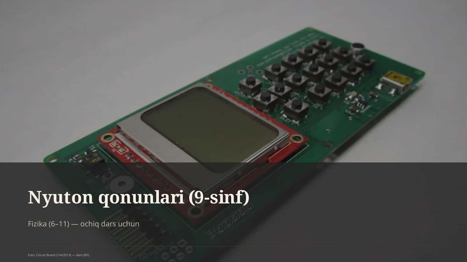 Nyuton qonunlari (9-sinf) 1
