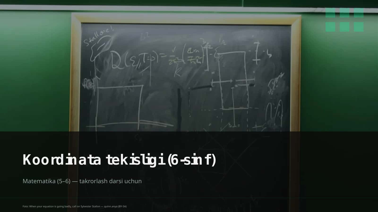 Koordinata tekisligi (6-sinf) 1
