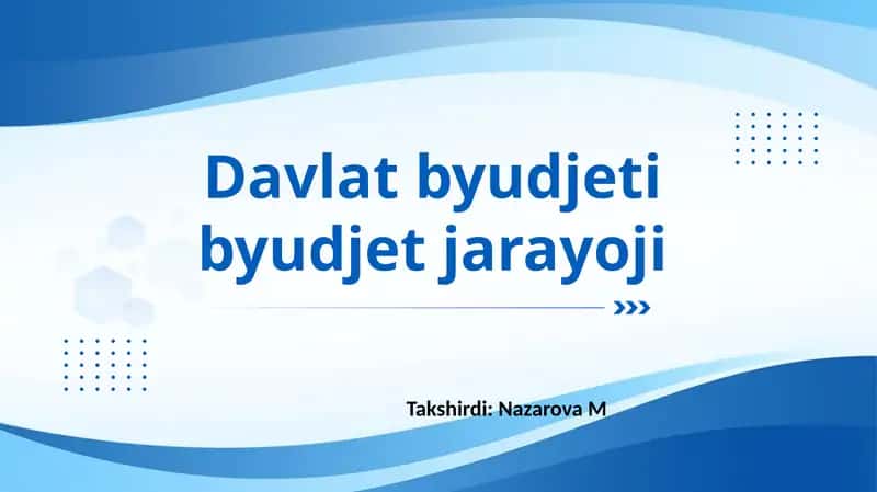 Davlat byudjeti jarayoni 1