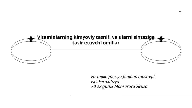 Vitaminlarning kimyoviy tasnifi va ularni sinteziga tasir etuvchi omillar