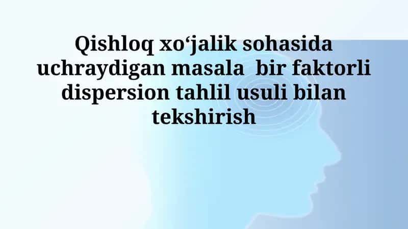 ANOVA usuli 1